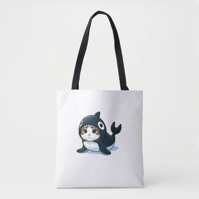 Katze in Orca Kostüm (Vorderseite)