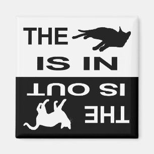 Katze In/Out 2 Magnet