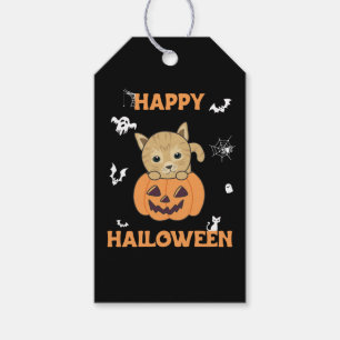 Katze in Pumpkin Sweet Cats Happy Halloween Gesche Geschenkanhänger