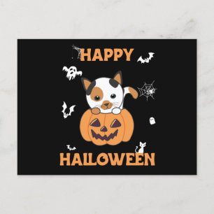 Katze in Pumpkin Sweet Cats Happy Halloween Postkarte