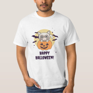 Katze in Pumpkin Sweet Cats Happy Halloween T-Shirt