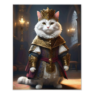 Katze in Renaissancejahren verkleidet, Fotodruck