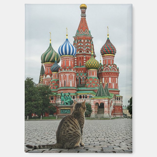 Katze in Russland Moskau Reisen Magnet (Vorderseite)