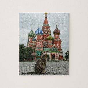 Katze in Russland Moskau Reisen Puzzle