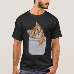 Katze in Tasche kommt aus Niedlichen Katzenpinkeln T-Shirt