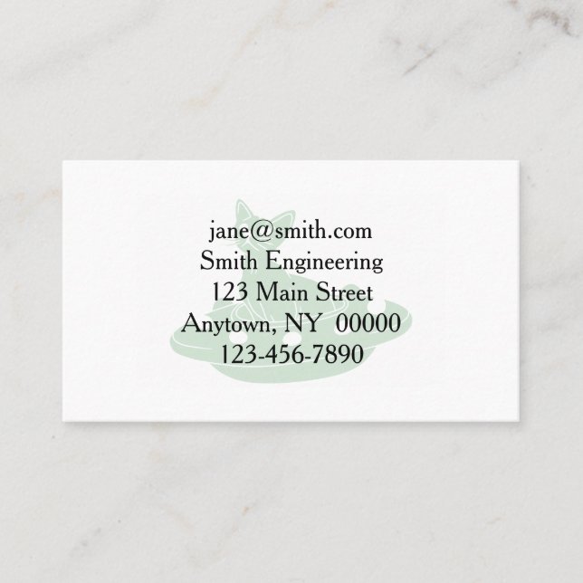 Katze in Ufo - Wählen Sie die Hintergrundfarbe Visitenkarte (Vorderseite)