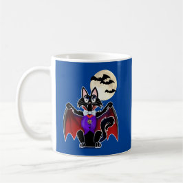 Katze in Vampirkostüme Kaffeetasse