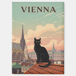 Katze in Wien Österreich Reisen Magnet