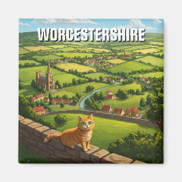 Katze in Worcestershire England Travel Magnet
