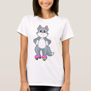 Katze Inline-Skating Inline-Skates Sport T-Shirt