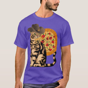 Katze isst Pizza T-Shirt