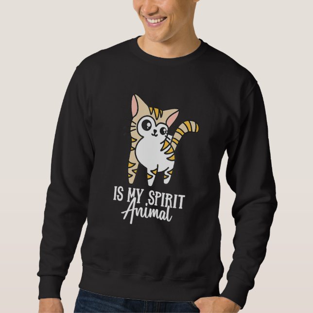 Katze ist mein Geist, Tier Kitten Sweatshirt (Vorderseite)