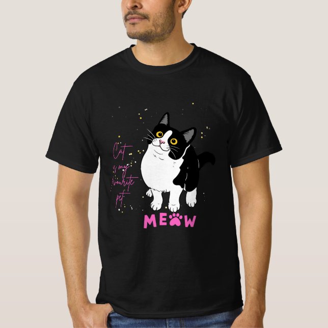Katze ist mein Lieblingstier T-Shirt (Vorderseite)