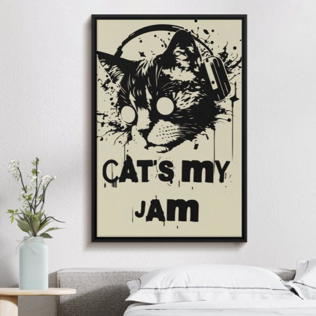 Katze ist meine Konfitüre, lustige, trendige coole Poster (Von Creator hochgeladen)