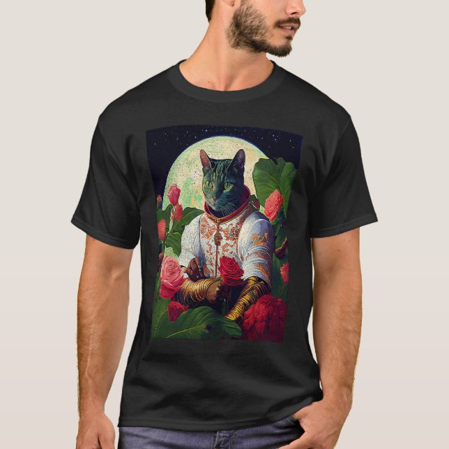 Katze jagt Planet T-Shirt (Vorderseite)