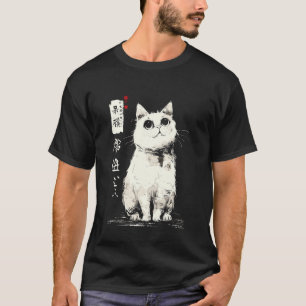Katze japanische Kunst I japanische Katze T-Shirt
