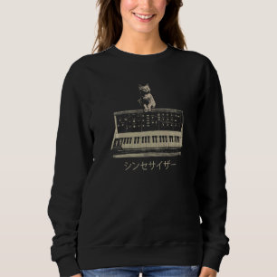 Katze Japanischer Modularer Synthesizer Keyboard M Sweatshirt