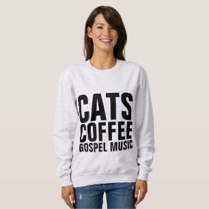 KATZE KAFFEE GOSPEL MUSIC Christliche T - Shirt