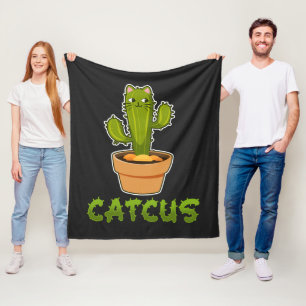 Katze Kaktus Haustier Pflanze Fleecedecke