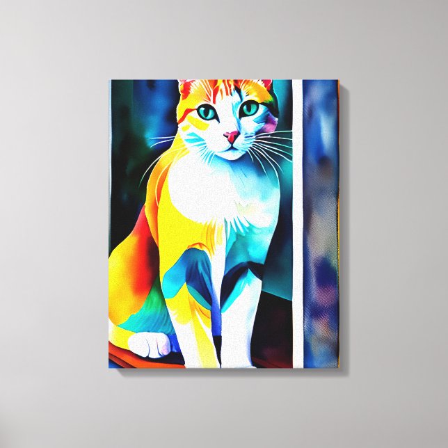 Katze/Kätzchen Canvas drucken Leinwanddruck (Vorderseite)