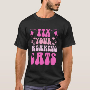 Katze Kätzchen Katzen lustige Wirbelsäule Neuerer T-Shirt