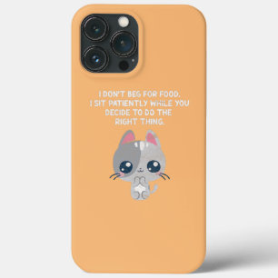 Katze Kätzchen Kawaii Ich bettle nicht um Essen Ic Case-Mate iPhone Hülle