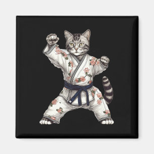 Katze Kätzchen Kitty Karate Taekwondo Kickboxen Magnet