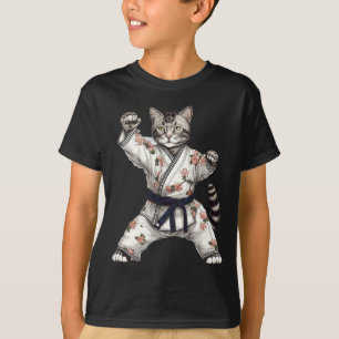 Katze Kätzchen Kitty Karate Taekwondo Kickboxen T-Shirt