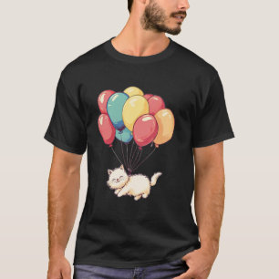 Katze Kätzchen Luftballons T-Shirt