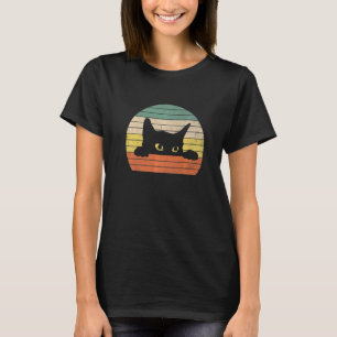 Katze Kätzchen Meme Vintage Retro Sonnenuntergang  T-Shirt