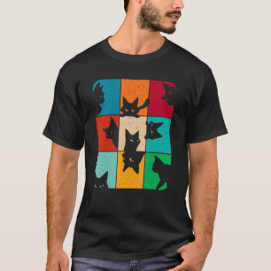 Katze Kätzchen Meme Vintage Retro Spähend Neugie T-Shirt