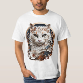 Katze, Kätzchen mit Blume T-Shirt