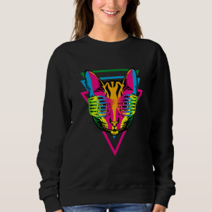 Katze Kätzchen Party Lustige EDM Musik Rave Techno Sweatshirt
