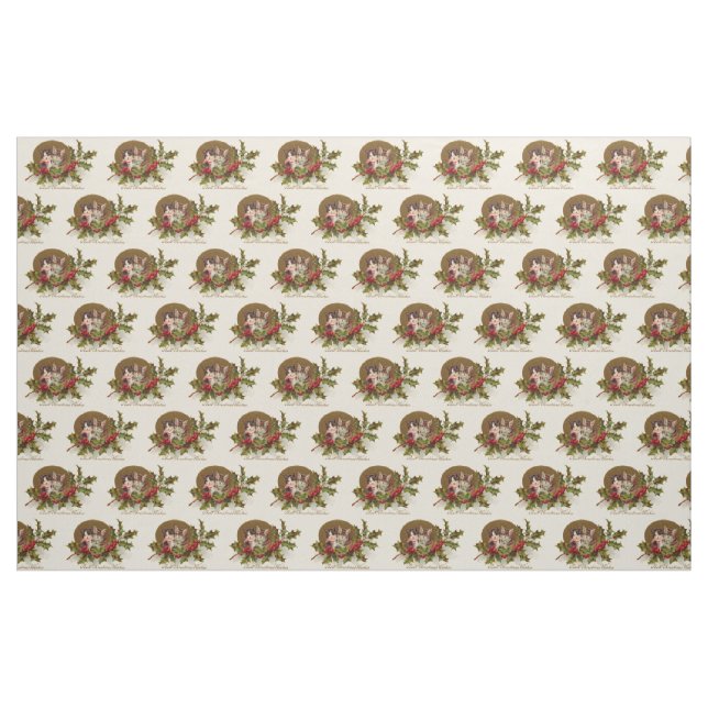 Katze Kätzchen Stechpalme Winterbeere Stoff (Yard (91,4 cm))