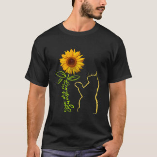 Katze Katze Blume Katze Katze Sonnenschein T-Shirt