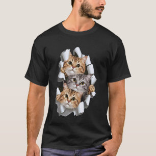 Katze , Katze , Katze Zerrissenes Tuch , Kätzchen, T-Shirt
