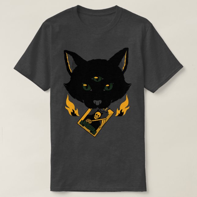 Katze Katze Tarot Tod durch Tobe Fonseca T-Shirt (Design vorne)