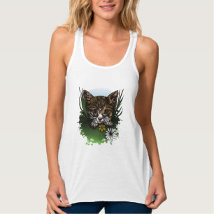 Katze, Katzen, Kätzchen, Haustiere, Tiere, wild le Tank Top