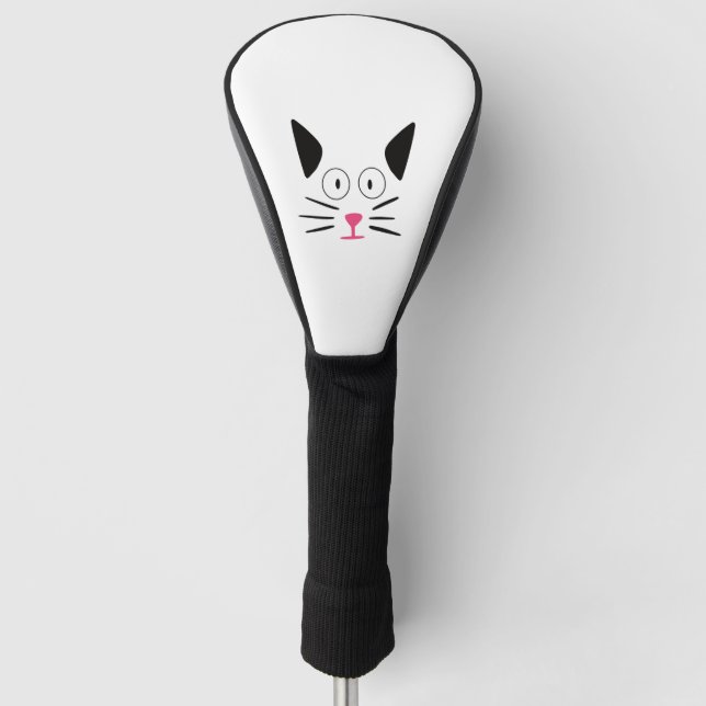 Katze; Katzengesicht; freundliche Katze Golf Headcover (Vorderseite)