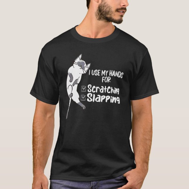 Katze  Katzenkratzen T-Shirt (Vorderseite)