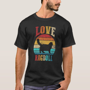 Katze Katzenmütter Kätzchen Daddy Retro Liebe Rag T-Shirt