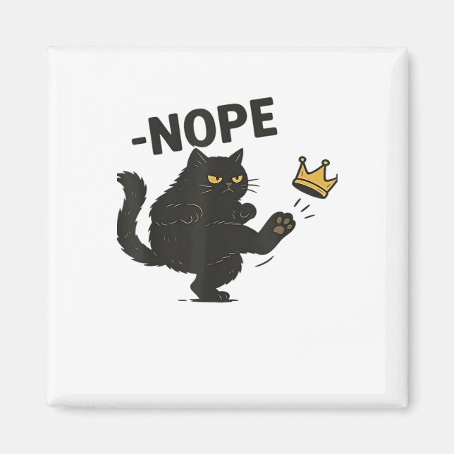 Katze Keine Könige In Amerika  Magnet (Vorne)