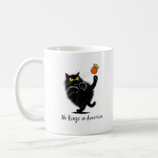 Katze Keine Könige In Amerika Wir Das Volk Politis Kaffeetasse (Links)
