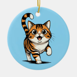 Katze Keramik Ornament