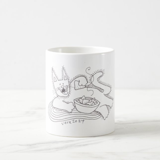Katze Kitsa Perogie Pyrohy Varenyky Ukrainisch Kaffeetasse (Mittel)