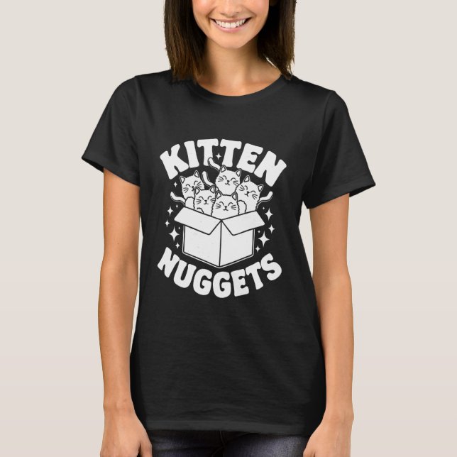 Katze Kitten Nuggets T-Shirt (Vorderseite)