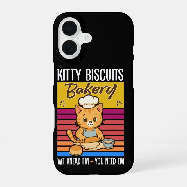 Katze Kneten Baker Kitty Biscuits Wir Knead Em You iPhone 16 Hülle (Rückseite)