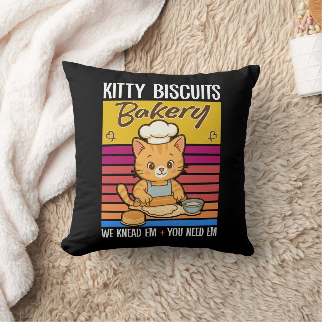 Katze Kneten Baker Kitty Biscuits Wir Knead Em You Kissen (Decke)