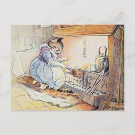 Katze Kochen mit der Feuerrezeptkarte Postkarte