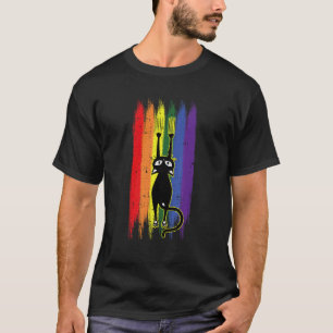 Katze kratzt Gay Pride Lustiges Kätzchen Pfote Sto T-Shirt